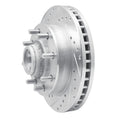 R1 Concepts Brake Rotor Drilled and Slotted Silver Fits Chevrolet Express