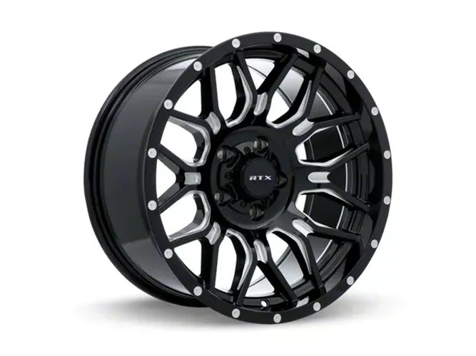 CLAW 18X9 8X170 ET12 CB125.1 GLOSS BLACK MILLED WITH RIVETS