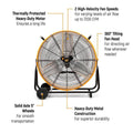 2SPEED HIGH VELOCITY SHOP FAN 24IN YELLOW