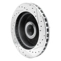 R1 94-97 Dodge B200 / B200 Van / B250 Front Left Drilled & Slotted Silver Brake Rotor