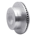 R1 Concepts Brake Rotor Drilled and Slotted Silver Fits Ford F-350