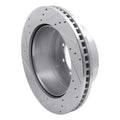 R1 Concepts Brake Rotor Drilled and Slotted Silver Fits Ford F-350