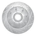 R1 80-85 Ford E-250 Econoline Club Wagon Front Right Drilled & Slotted Black Brake Rotor