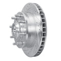 R1 Concepts Brake Rotor Drilled and Slotted Silver Fits Chevrolet G30