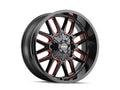 Mayhem Offroad Wheels Cogent 8107 RD 17x9 Prism Red Black -12 Off Set 5 Lug 4.53 BSM 87.1 Bore Cast Aluminum