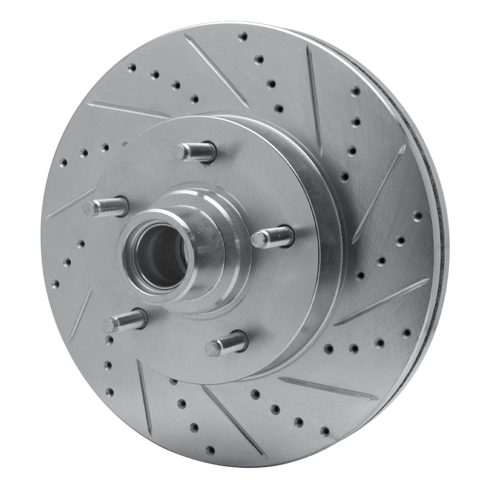 R1 Concepts Brake Rotor Drilled and Slotted Silver