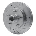 R1 Concepts Brake Rotor Drilled and Slotted Silver