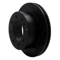 R1 11-25 Chevrolet Silverado 3500 HD Rear Right Drilled & Slotted Black Brake Rotor