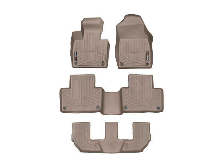 WeatherTech Tan Front Rear and Rear Floorliners Fits -22-26 Carnival 451672-1-2-5