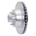 R1 1969-1973 Chrysler New Yorker Front Right Drilled & Slotted Silver Brake Rotor