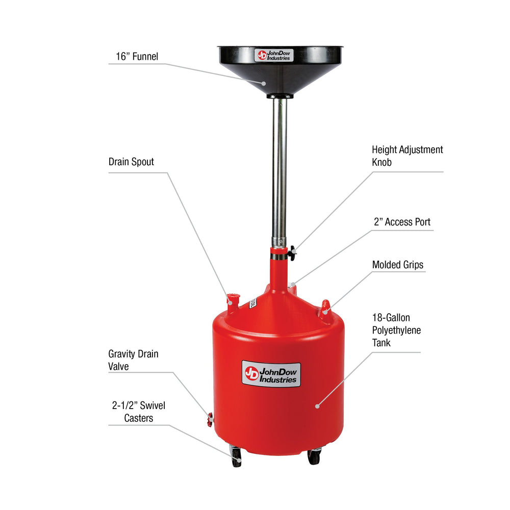 18GALLON ECONOMY PORTABLE POLY OIL DRAIN