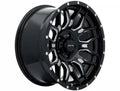 CLAW 18X9 5X139.7 ET12 CB78.1 GLOSS BLACK MILLED WITH RIVETS