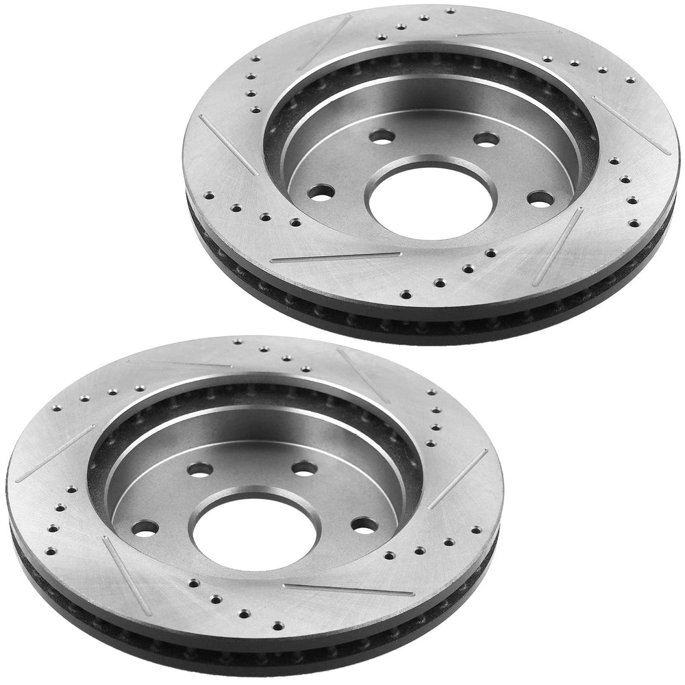 R1 00-06 Cadillac Escalade EXT Rear Carbon Coated Rotor Set w/Off-Road/Tow Pads