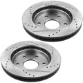 R1 00-06 Cadillac Escalade EXT Rear Carbon Coated Rotor Set w/Off-Road/Tow Pads