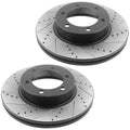 R1 00-06 Cadillac Escalade EXT Rear Carbon Coated Rotor Set w/Off-Road/Tow Pads