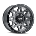 ~(38 lbs. 20X20X10)~ THEORY (9305) MATTE GUNMETAL W/ MATTE BLACK LIP 18X9 5-127 0mm 78.1mm