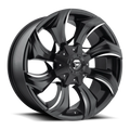 STRYKR 20x10 5x114.30/5x127.00 GLOSS BLACK MILLED (-18 mm)