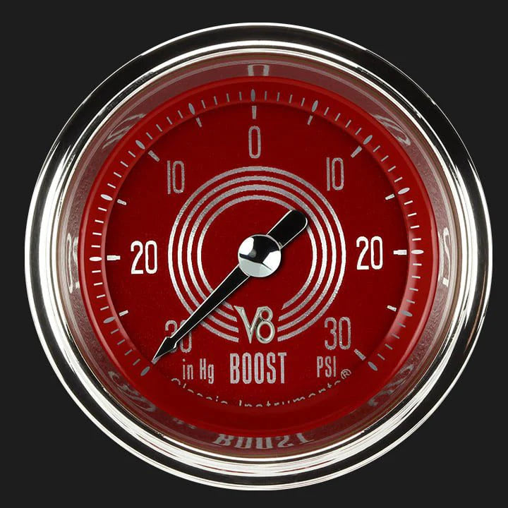 V8 RED STEELIE 2IN BOOST/VAC ELECT