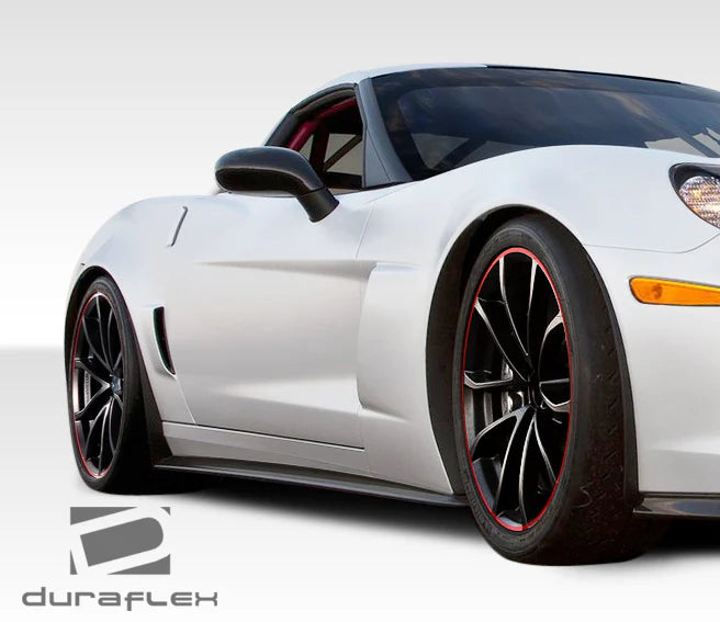 2005-2013 Chevrolet Corvette C6 Duraflex GT500 Side Skirt Splitters - 2 Piece