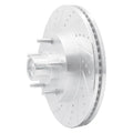 R1 Concepts Brake Rotor Drilled and Slotted Silver Fits Ford E-150
