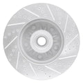 R1 Concepts Brake Rotor Drilled and Slotted Silver Fits Ford E-150
