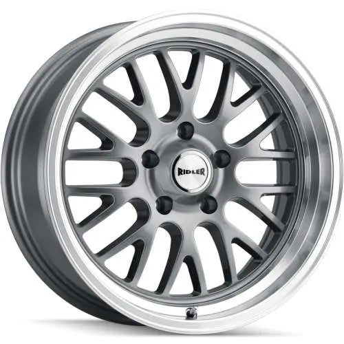 RIDLER TYPE 607 GREY W MACHINED LIP 18X9.5 5-120.65 6MM 83.82MM