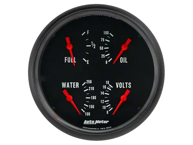 Autometer Z-Series Quad 5in. - 0 OhmE-90 OhmF