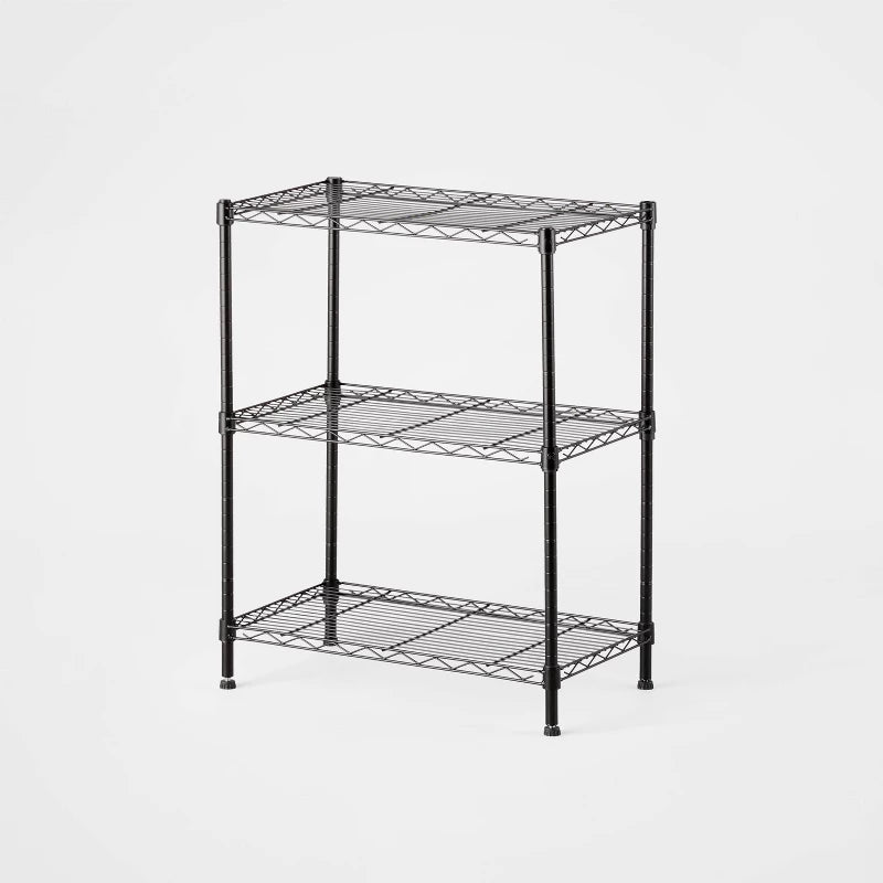 3 TIER WIRE RACK POWDER COATED BLACK