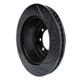 R1 11-22 Ford F-250 4WD (Super Duty) Rear Left Drilled & Slotted Black Brake Rotor