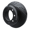 R1 11-22 Ford F-250 4WD (Super Duty) Rear Left Drilled & Slotted Black Brake Rotor