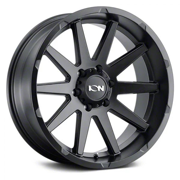 Cast Aluminum Wheels 143 MB 18x9 Matte Black 6 On 139.7 Bolt Pattern 18 Offset ION Wheels