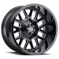Mayhem 8107 Cogent 17x9 / 8x170 BP / -12mm Offset / mm Hub Gloss Black Milled Wheel