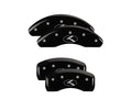 Set Of 4 Caliper Covers Engraved Front And Rear Circle K Kia Black Finish Silver Characters 2012-2017 Kia Rio MGP Caliper Covers