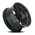 ~(33 lbs. 20X20X9)~ 650 (650) MATTE BLACK/POLISHED LIP 18X8 5-127 0MM 83.82MM