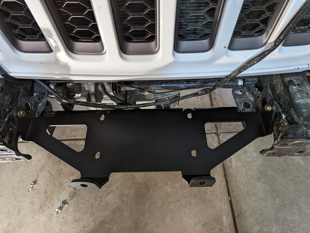 ~(21 lbs. 31X15X11)~ JEEP JL JT STEEL BUMPER WINCH MOUNT