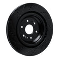 R1 19-25 Cadillac Escalade Front Left Drilled & Slotted Black Brake Rotor