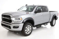 Black Pocket/Rivet Style Smooth Finish Front Fender Flares For 2019-2022 Ram 1500 Rebel Bushwacker