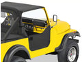 ~(16.6 lbs. 38X28X3)~ Lower Fabric Half-doors Black Crush Jeep 76-86 CJ7/CJ8