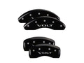 Set Of 4 Caliper Covers Engraved Front And Rear Volt Black Finish Silver Characters 2011-2015 Chevrolet Volt MGP Caliper Covers