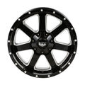 REV WHEELS OFF ROAD 885 SERIES 20X9 5x127/5x5 12MM OS GLOSS BLACK/MILLED