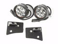 Rugged Ridge 07-18 Jeep Wrangler JK Textured Black Round Windshield LED Kit w/ Brackets