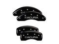 Set Of 4 Caliper Covers Engraved Front And Rear Acura Black Finish Silver Characters 2007-2012 Acura RDX MGP Caliper Covers