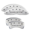 MGP 4 Caliper Covers Engraved Front and Rear C6 Corvette Powder Coat Finish, Black Characters