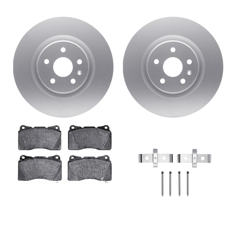 R1 Concepts Brake Rotor- Carbon Coated with Ceramic Pads Hdw Fits Buick Regal