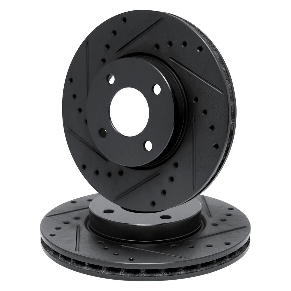 R1 Concepts Brake Rotor- D/S - Black Fits Suzuki Aerio
