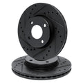 R1 Concepts Brake Rotor- D/S - Black Fits Suzuki Aerio
