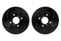 R1 Concepts Brake Rotor- D/S - Black Fits Suzuki Aerio