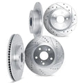 DFC 98-15 Volkswagen Jetta/Golf/Beetle/Golf City Front & Rear Drilled & Slotted Silver Rotors