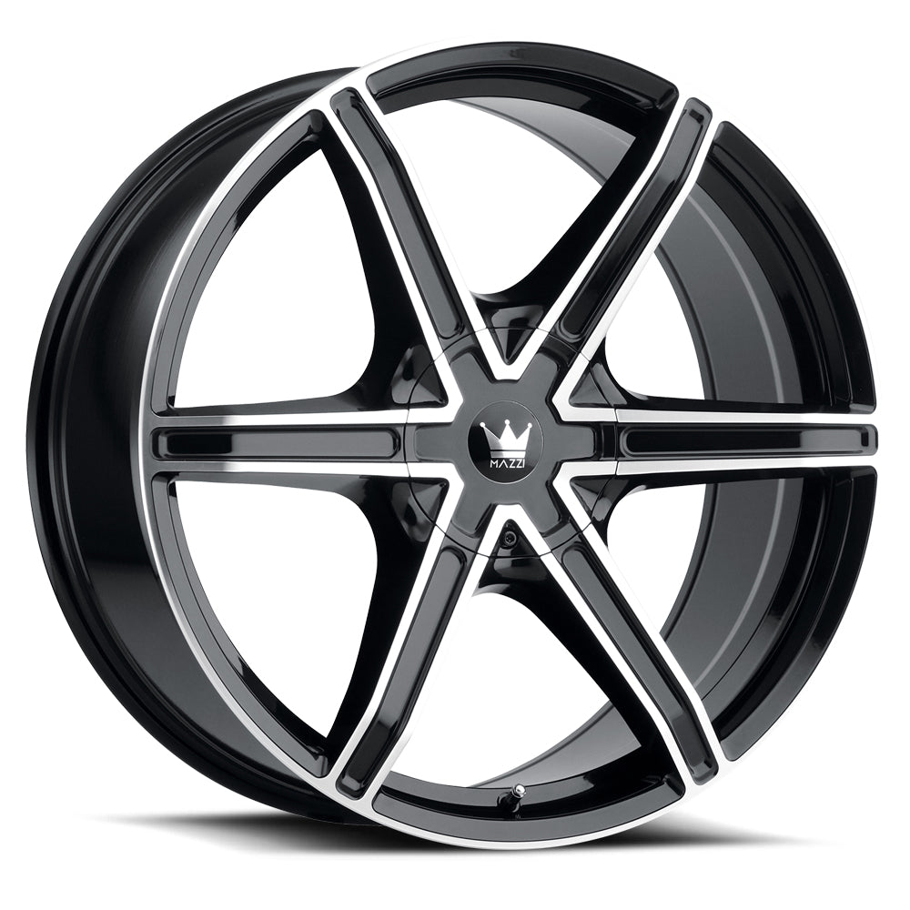 ~(38 lbs. 22X22X10)~ STILTS (371) BLACK/MACHINED FACE 20X8.5 5-108/5-114.3 35mm 72.6mm