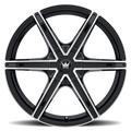 ~(38 lbs. 22X22X10)~ STILTS (371) BLACK/MACHINED FACE 20X8.5 5-108/5-114.3 35mm 72.6mm